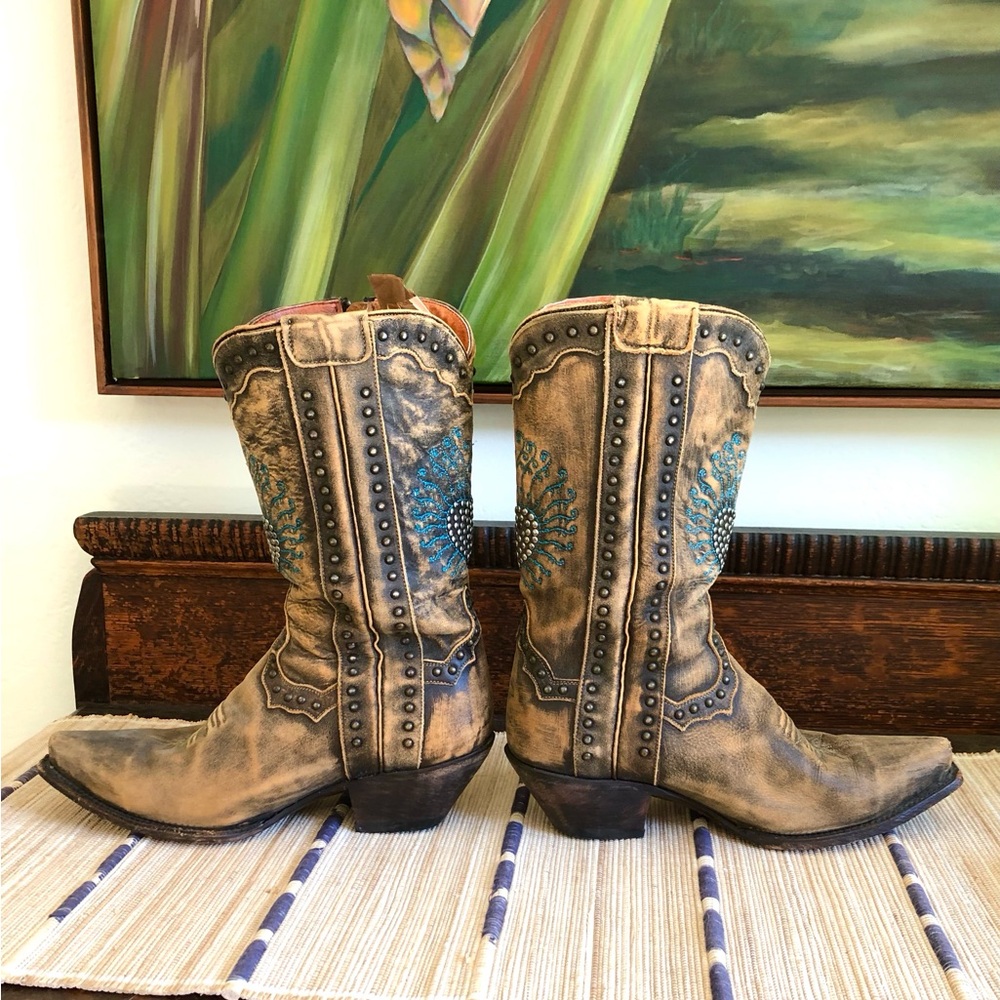 Dan Post Leather Cowboy Boots